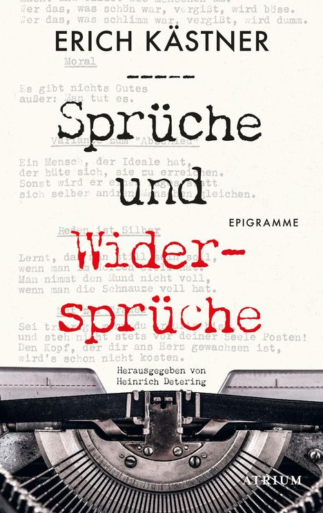 Erich Kästner: Sprüche und Widersprüche, Buch