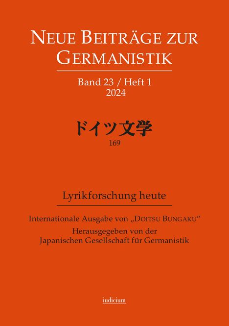 Neue Beiträge zur Germanistik, Band 23 / Heft 1 / 2024, Buch