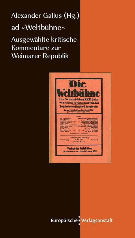 ad ¿Weltbühne¿, Buch