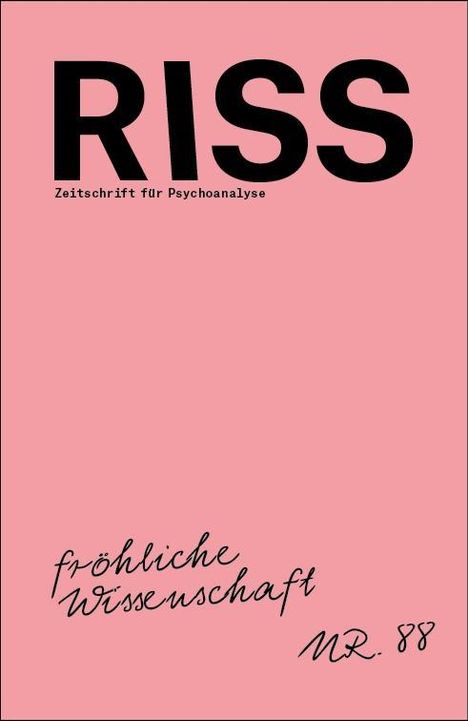 Jonas Diekhans: RISS - Zeitschrift für Psychoanalyse 88, Buch