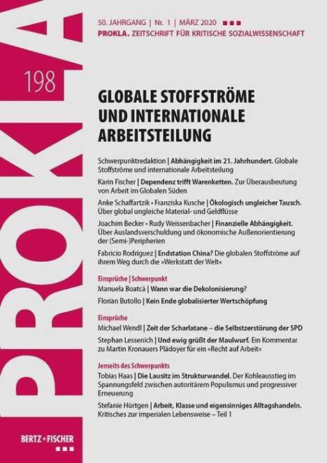 Prokla 198: Prokla 198: Globale Stoffströme und internationale Arbeitste, Buch