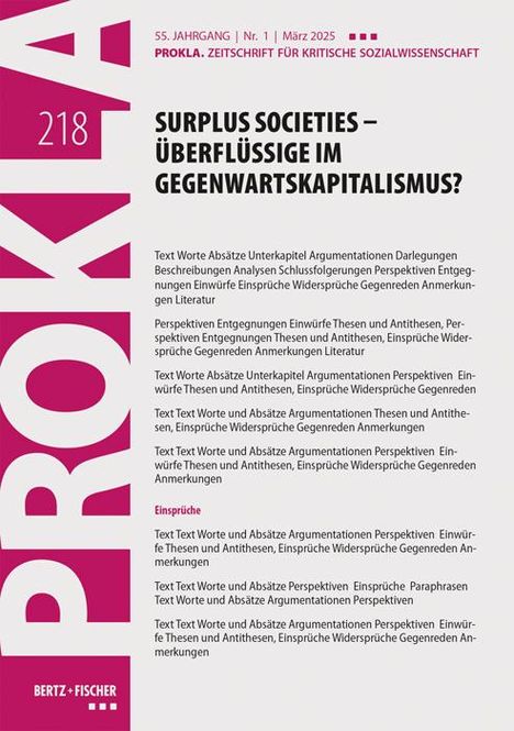 Surplus Societies - Überflüssige im Gegenwartskapitalismus?, Buch