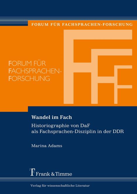 Marina Adams: Wandel im Fach, Buch