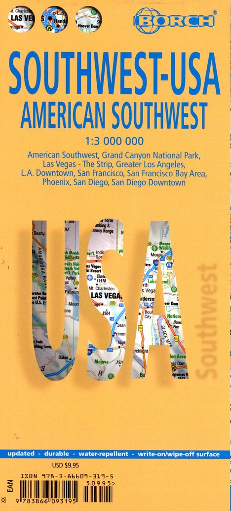 American Southwest 1 : 3 000 000. Road Map + City Maps, Karten