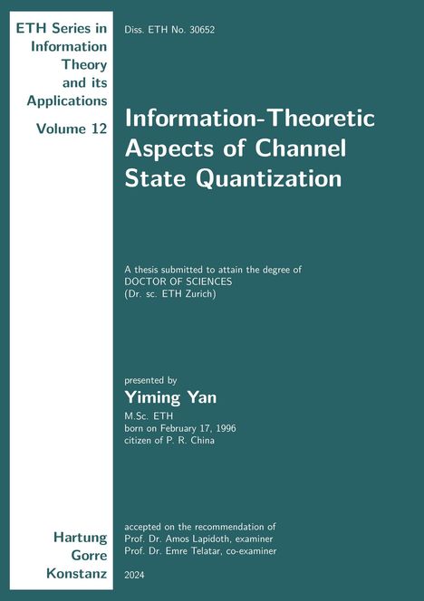 Yiming Yan: Information-Theoretic Aspects of Channel State Quantization, Buch