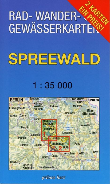 Spreewald 1 : 35 000 Rad-, Wander- und Gewässerkarten-Set, Karten