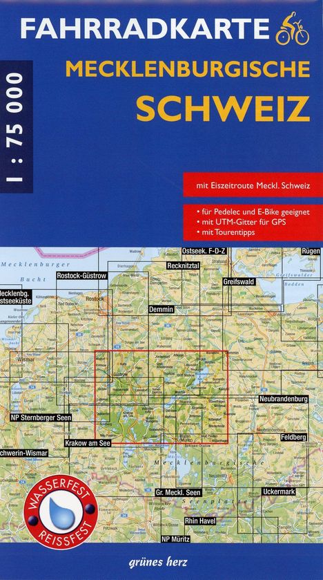 Fahrradkarte Mecklenburgische Schweiz 1:75 000, Karten