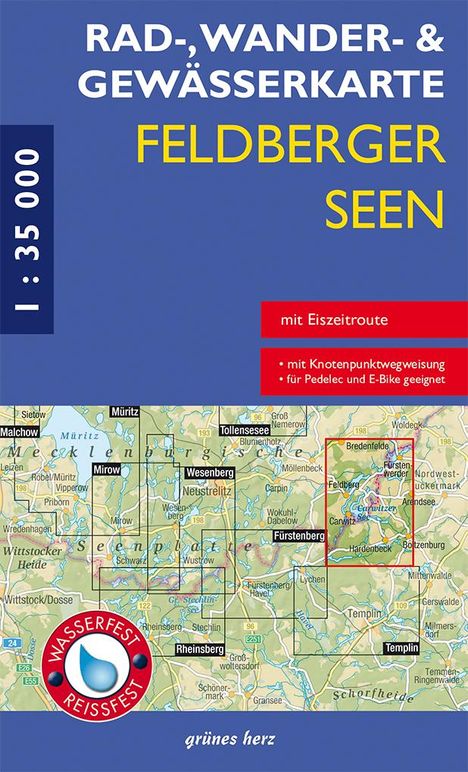 Rad-, Wander- und Gewässerkarte Feldberger Seen, Karten