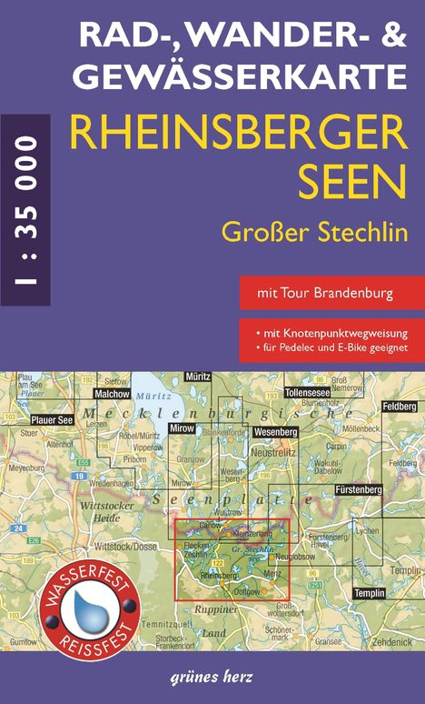 Rad - Wander- und Gewässerkarte Rheinsberger Seen, Großer Stechlin, Karten