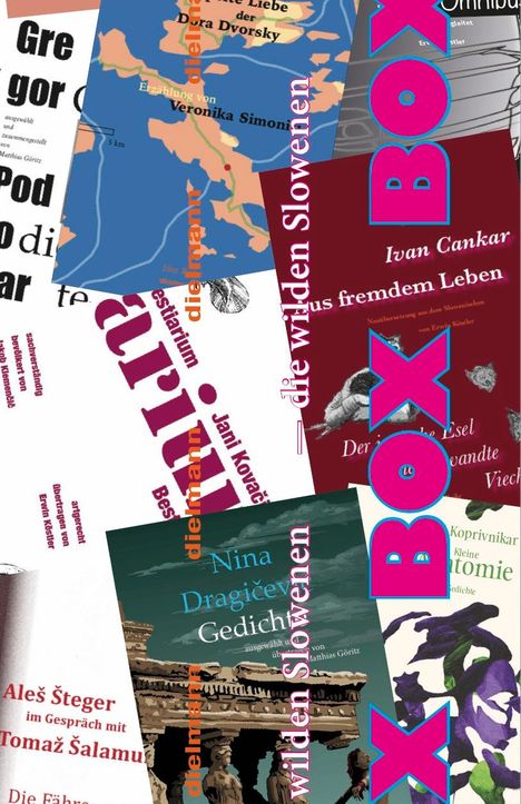 Miha Mazzini: BOX - die wilder Slowenen, 16 Bücher