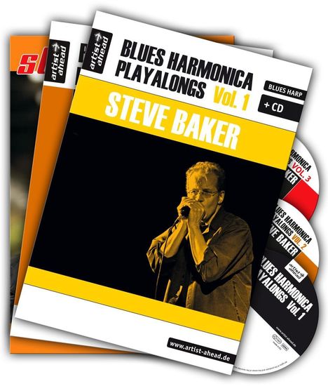 Steve Baker: Baker, S: Blues Harmonica Playalongs Vol. 1-3 im Set, drei B, Diverse