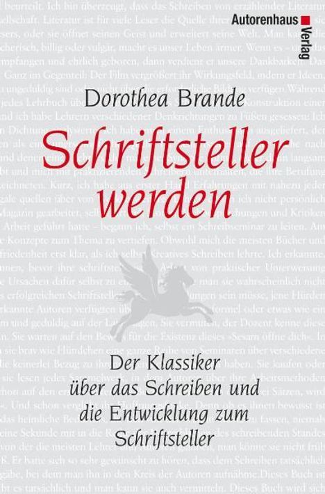 Dorothea Brande: Schriftsteller werden, Buch
