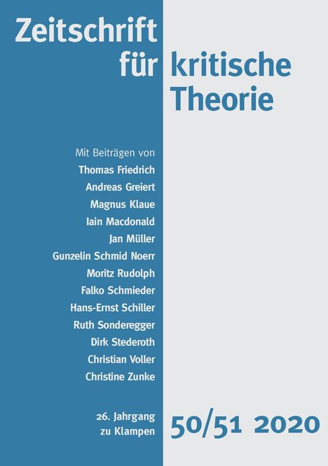 Zeitschrift für kritische Theorie, Buch