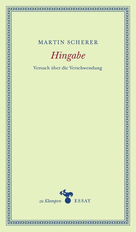 Martin Scherer: Hingabe, Buch