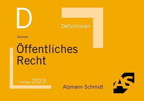 Christian Sommer: Definitionen Öffentliches Recht, Buch