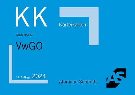 Horst Wüstenbecker: Karteikarten VwGO, Buch