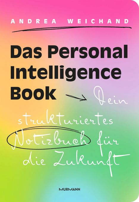 Titel: "Das Personal Intelligence Book". Bunte Farbverläufe von Pink bis Grün.
