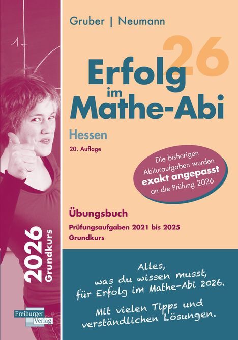 Helmut Gruber: Erfolg im Mathe-Abi 2026 Hessen Grundkurs Prüfungsaufgaben 2021 bis 2025, Buch