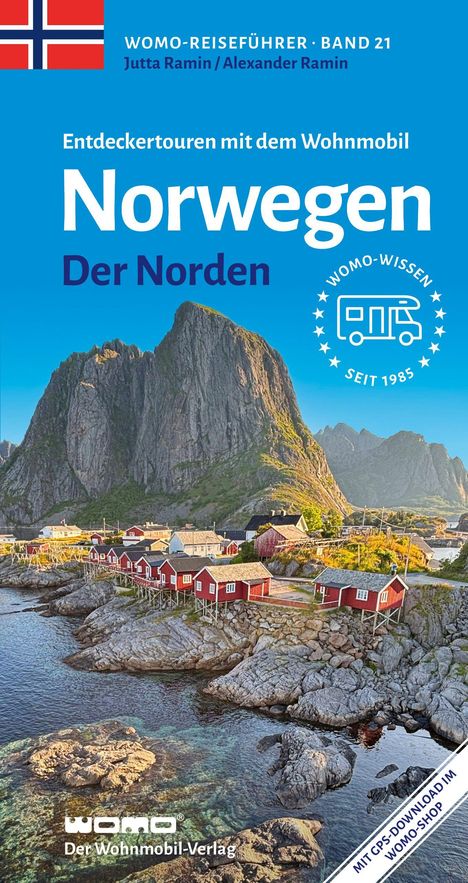 WOMO-REISEFÜHRER · BAND 21, Entdeckertouren mit dem Wohnmobil: Norwegen Der Norden. Rote Häuser vor Bergen und Meer.