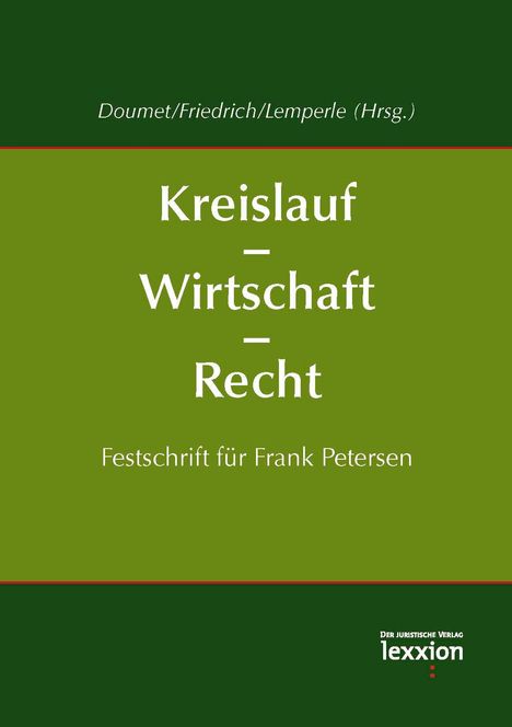 Kreislauf - Wirtschaft - Recht, Buch