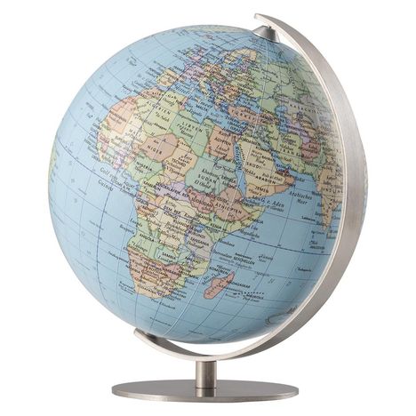 COLUMBUS DUO Miniglobus. Fuß und Meridian Edelstahl, Diverse