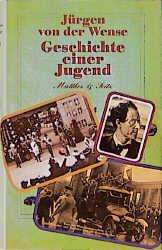 Jürgen von der Wense: Geschichte einer Jugend, Buch