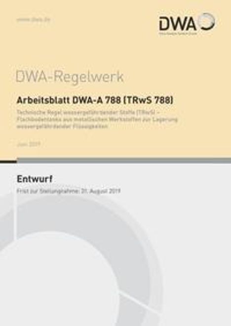 Arbeitsblatt DWA-A 788 (TRwS 788), Buch
