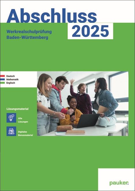 Abschluss 2025 - Werkrealschulprüfung Baden-Württemberg - Lösungsband - Deutsch, Mathematik und Englisch, Buch