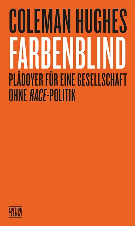 Coleman Hughes: Farbenblind, Buch