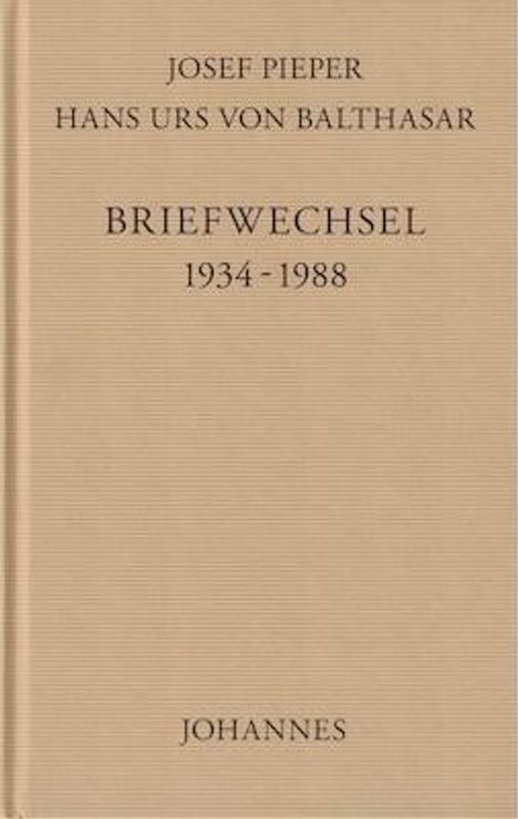 Josef Pieper: Briefwechsel 1934-1988, Buch