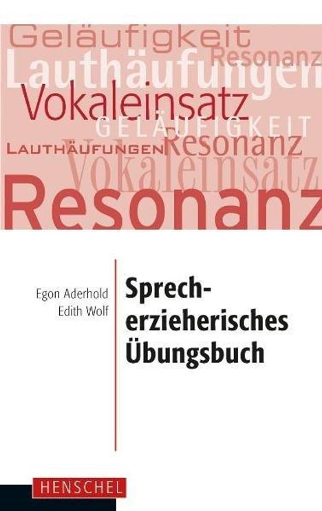 Egon Aderhold: Sprecherzieherisches Übungsbuch, Buch