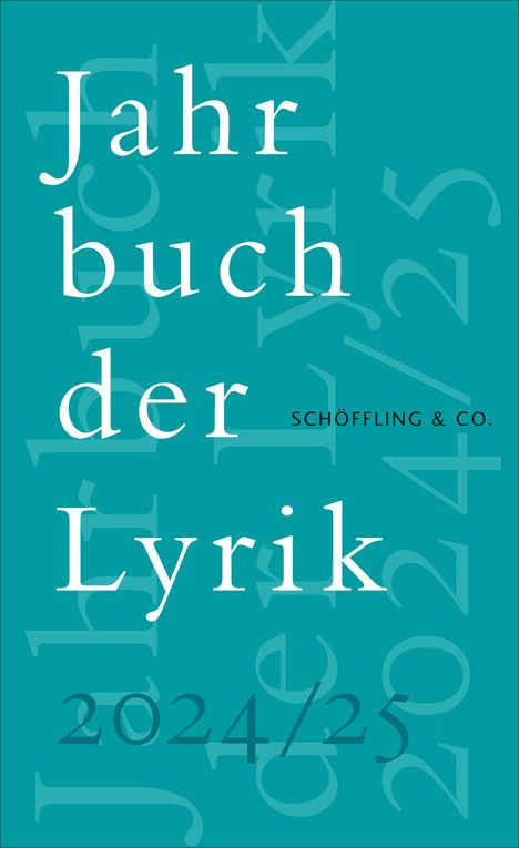 Jahrbuch der Lyrik 2024/25, Buch