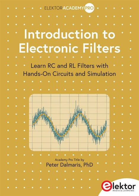 "Introduction to Electronic Filters", Diagramm einer Sinuskurve, Elektor-Logo unten rechts.