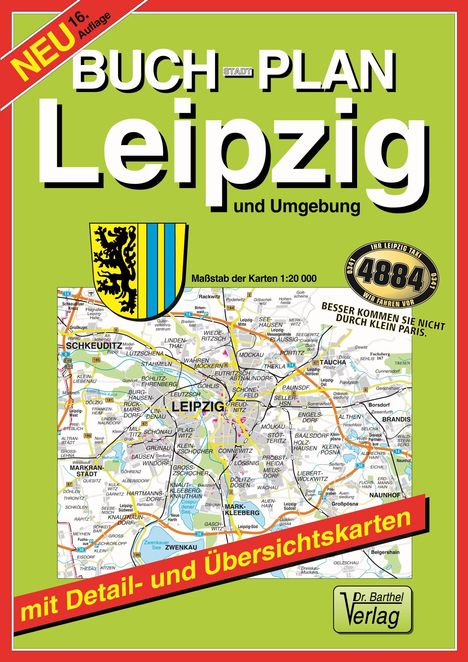 Leipzig und Umgebung 1 : 20 000. Buchstadtplan, Buch