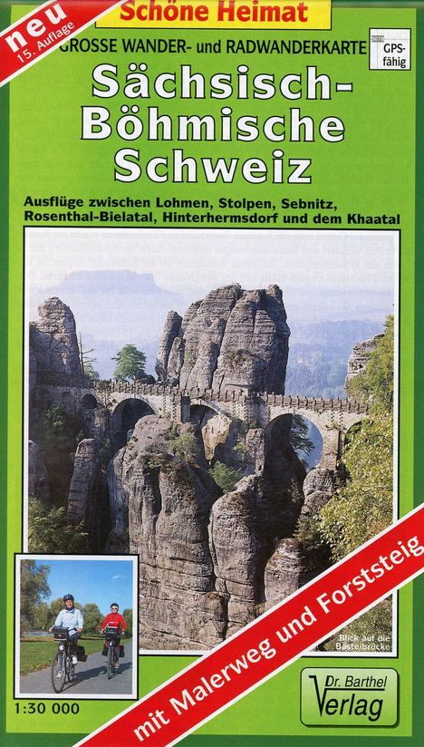 Große Wander- und Radwanderkarte Sächsisch-Böhmische Schweiz 1 : 30 000, Karten