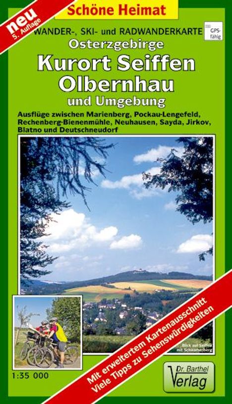 Wander- Ski- und Radwanderkarte Osterzgebirge, Kurort Seiffen, Olbernhau und Umgebung 1 : 35 000, Karten