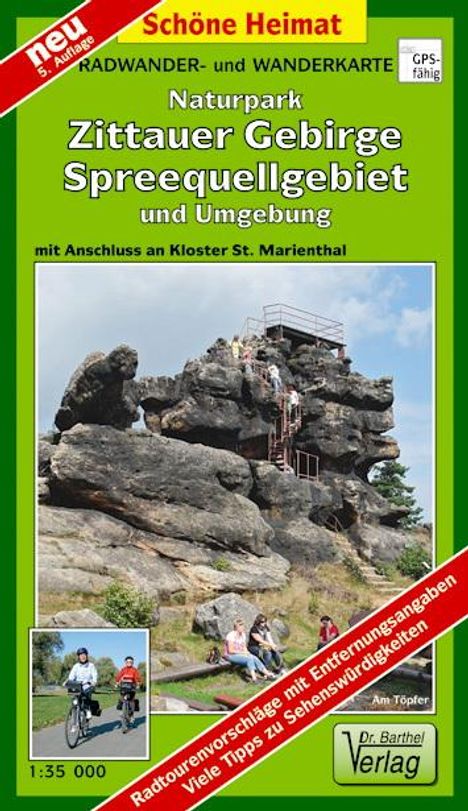 Naturpark Zittauer Gebirge, Spreequellgebiet und Umgebung 1 : 35 000 Radwander- und Wanderkarte, Karten