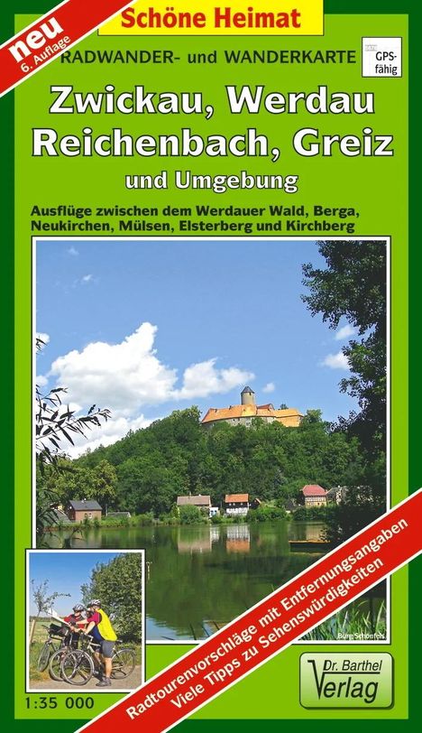 Radwander- und Wanderkarte Wälder um Zwickau, Werdau und Greiz und Umgebung 1 : 35 000, Karten