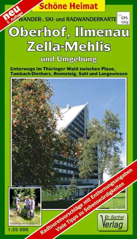Wander-, Ski- und Radwanderkarte Oberhof, Ilmenau, Zella-Mehlis und Umgebung 1 : 35 000, Karten
