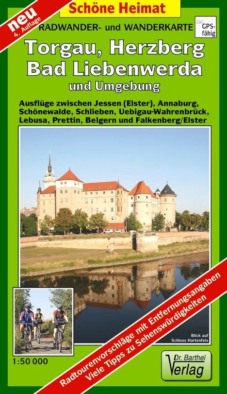Radwander- und Wanderkarte Torgau, Herzberg, Bad Liebenwerda und Umgebung 1:50 000, Karten