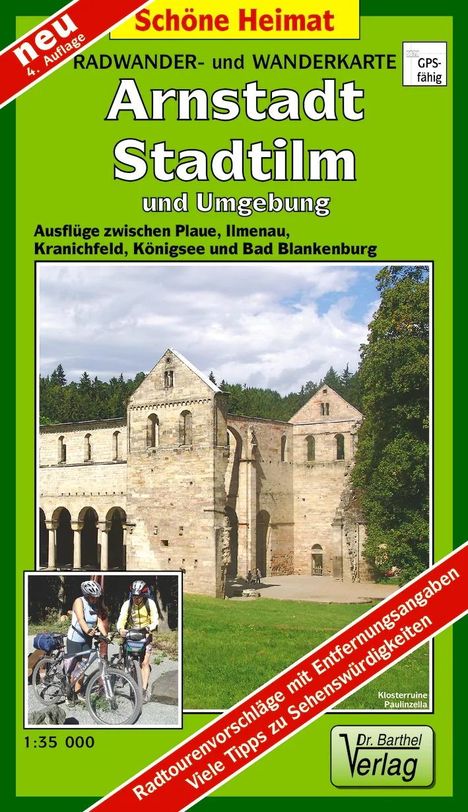 Radwander- und Wanderkarte Arnstadt, Stadtilm und Umgebung 1 : 35 000, Karten