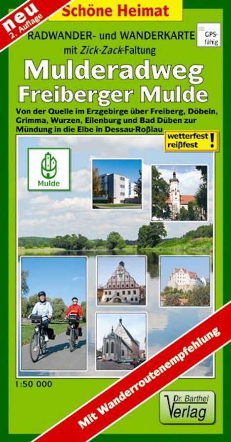 Mulderadweg (Freiberger Mulde) Radwander- und Wanderkarte 1 : 50 000, Karten