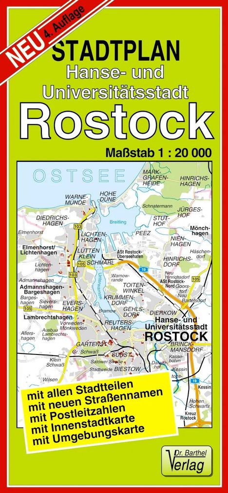 Stadtplan Hanse- und Universitätsstadt Rostock, Karten