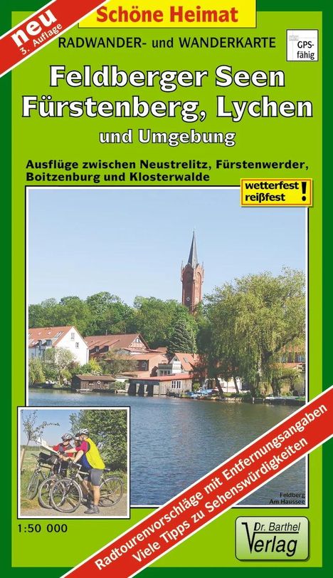 Verlag Barthel: Radwander- und Wanderkarte Feldberger Seen, Fürstenberg, Lychen und Umgebung, Karten