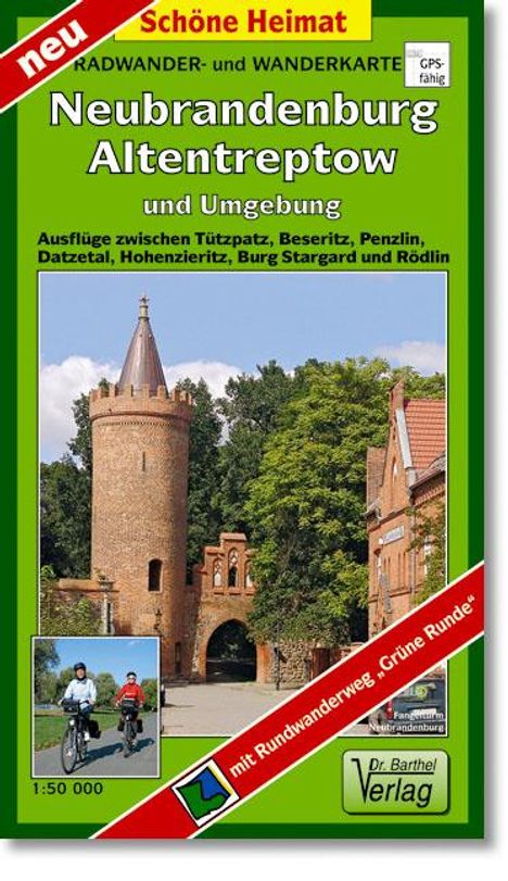 Radwander- und Wanderkarte Neubrandenburg, Altentreptow und Umgebung 1:50000, Karten