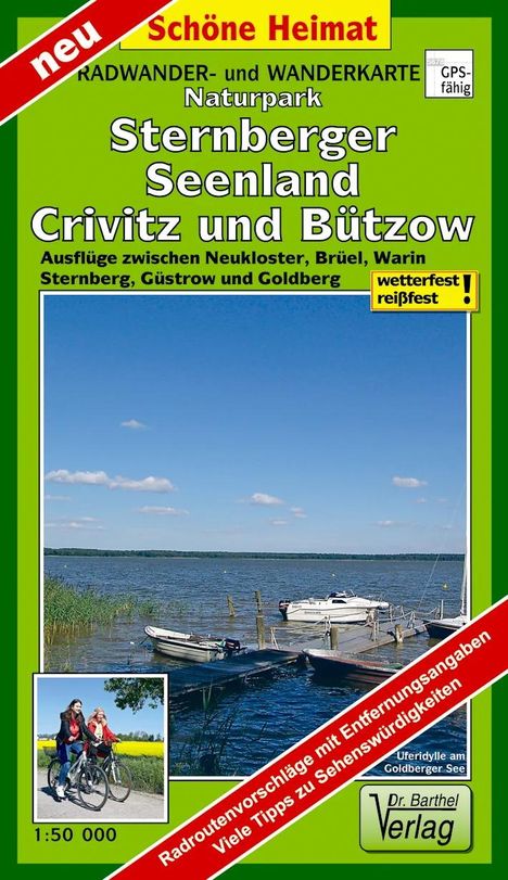 Verlag Barthel: Radwander- und Wanderkarte Naturpark Sternberger Seenland, Crivitz, Bützow und Umgebung, Karten