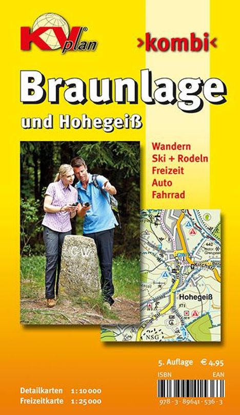 Sascha René Tacken: Braunlage &amp; Hohegeiß, KVplan, Wanderkarte/Radkarte/Stadtplan, 1:25.000 / 1:10.000, Karten