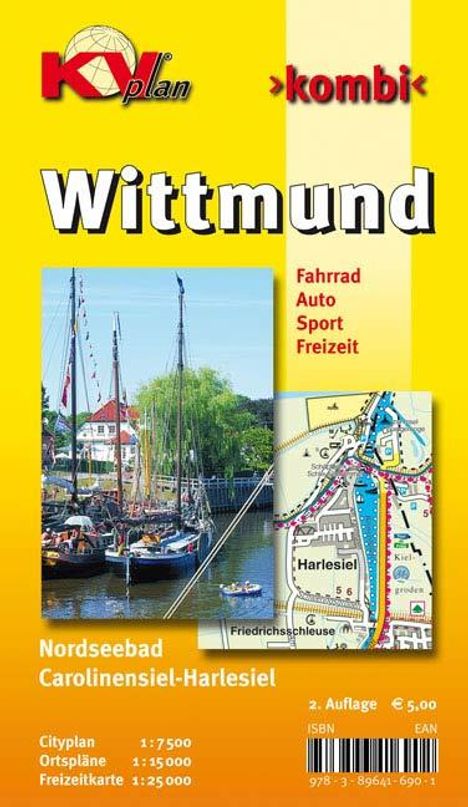 Wittmund, KVplan, Radkarte/Freizeitkarte/Stadtplan, 1:25.000 / 1:15.000 / 1:7.500, Karten