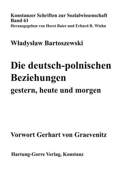 Wladyslaw Bartoszewski: Die deutsch-polnischen Beziehungen, Buch