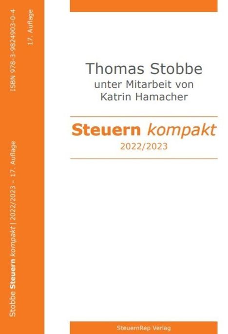 Thomas Stobbe: Steuern kompakt 2022/2023, Buch